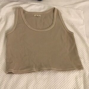 Madewell Taupe Ribbed Tank Top
